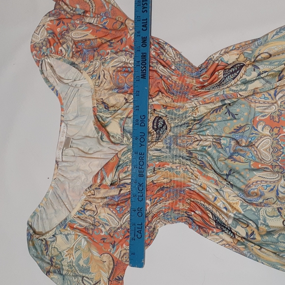 Boston Proper Paisley Dress Bell Sleeves Boho Gyps - Picture 10 of 13